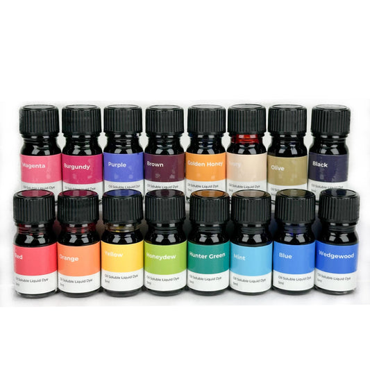 CW - Liquid Dye (Oil Soluble) 油性液體顏料 5ml x 16色體驗套裝