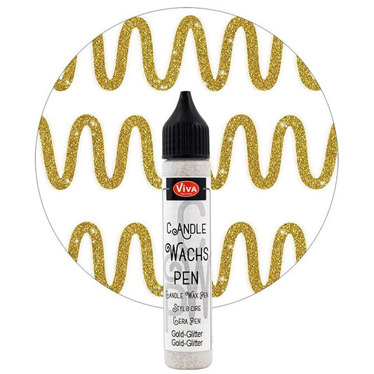 Candle Wax Pen 裝飾蠟燭筆 28ml - Gold Glitter 閃金